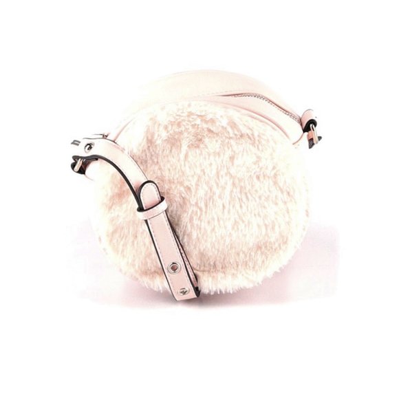 wild fable Handbags - Wild Fable Pink Faur Round Crossbody Purse Bag